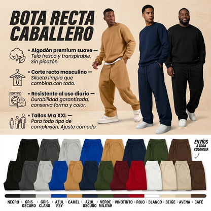 Bota Recta Caballero - Tallas M-XXL