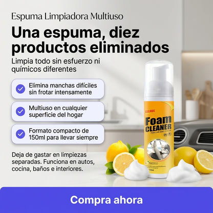 Espuma Limpiadora Multiusos — Carro, Cocina y Baño